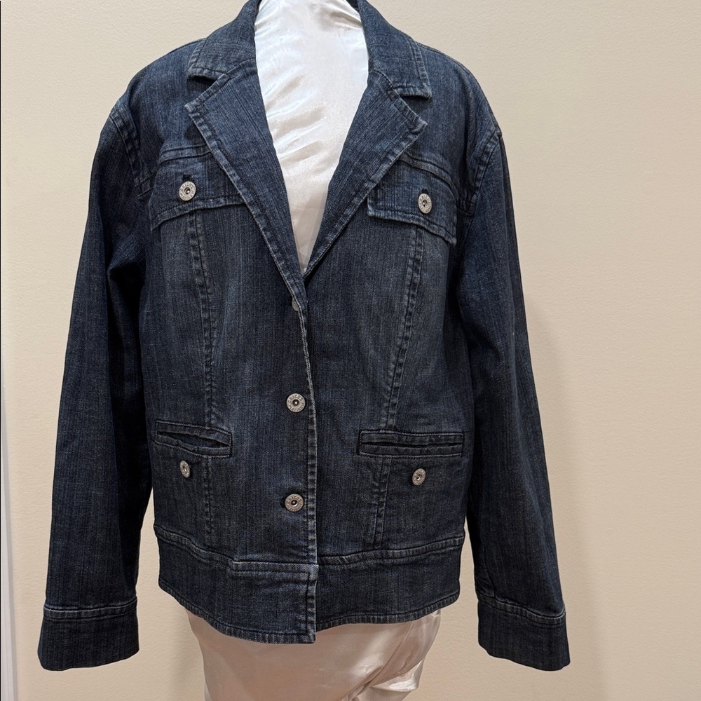 Chico's Dark Blue Jean Jacket ( sz Chico’s 3 or XL)